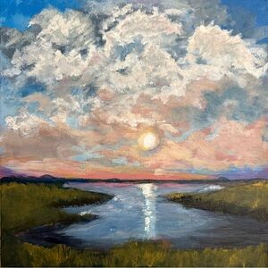 Serene Sunset Landscape Canvas Art